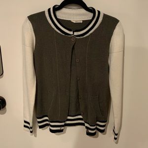 Varsity Jacket Style Cardigan